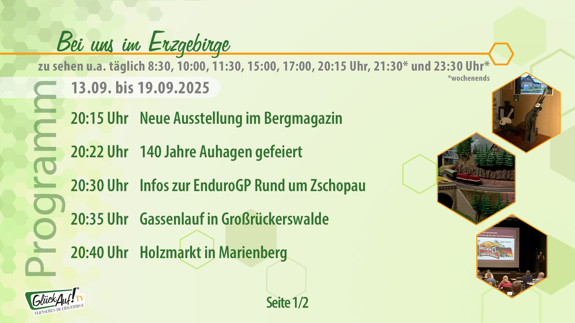 Bei uns im Erzgebirge für die Woche vom 13.09. bis 19.09.2025 Bei uns im Erzgebirge für die Woche vom 13.09. bis 19.09.2025