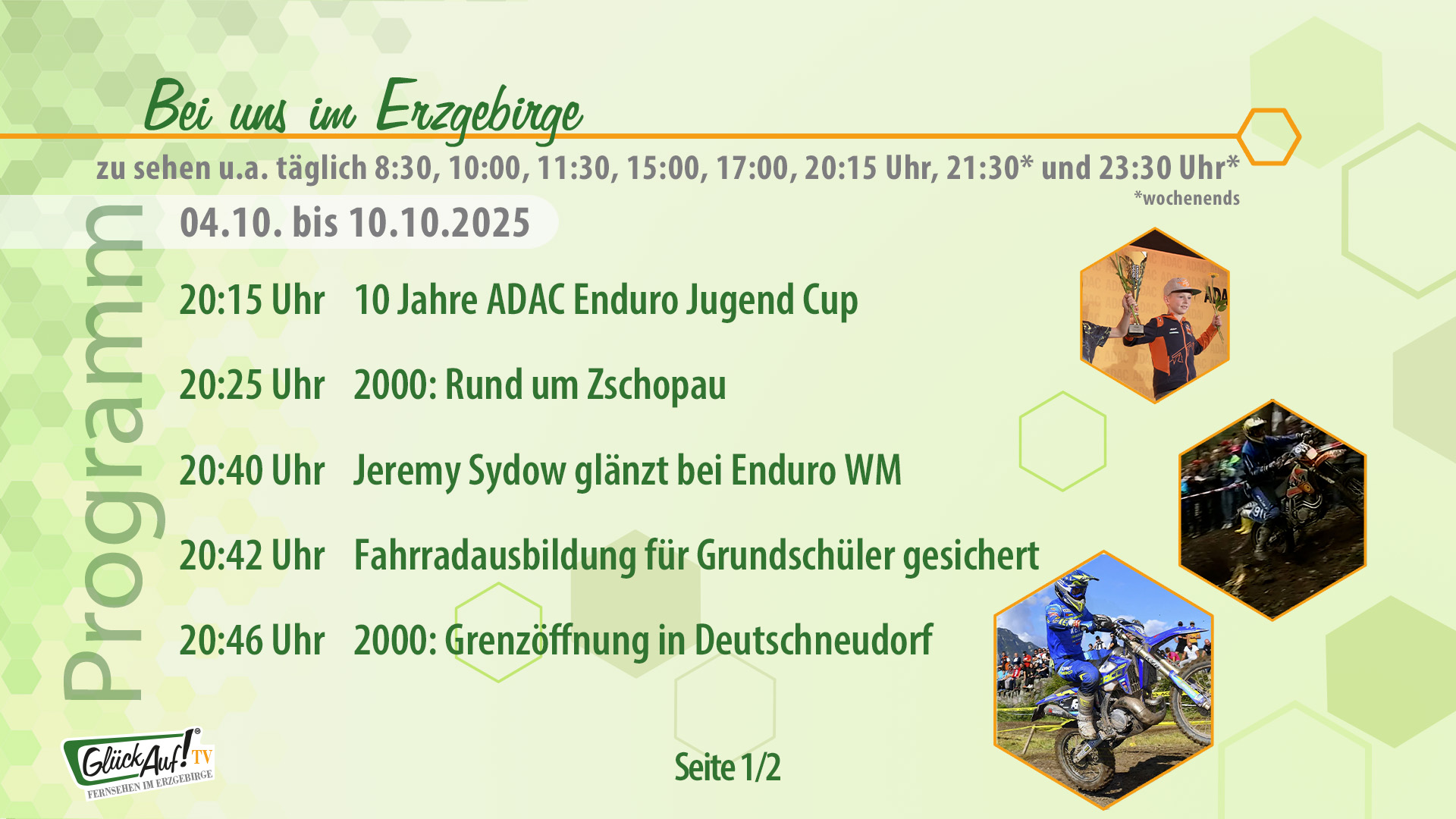 Bei uns im Erzgebirge für die Woche vom 04.10. bis 10.10.2025