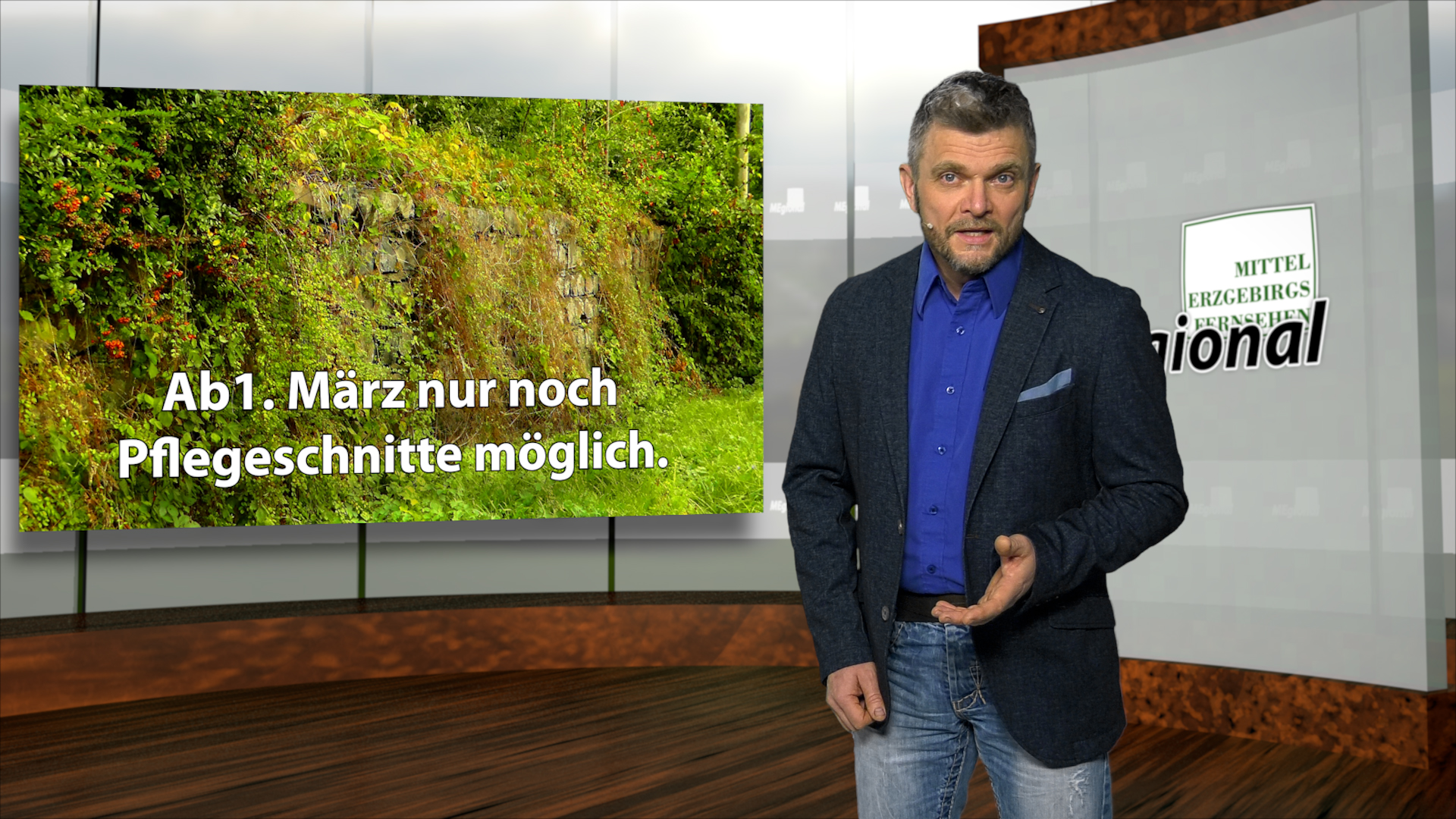 MEgional am 21. Februar 2022 mit einer Meldung zum Thema Gehölzschnitte