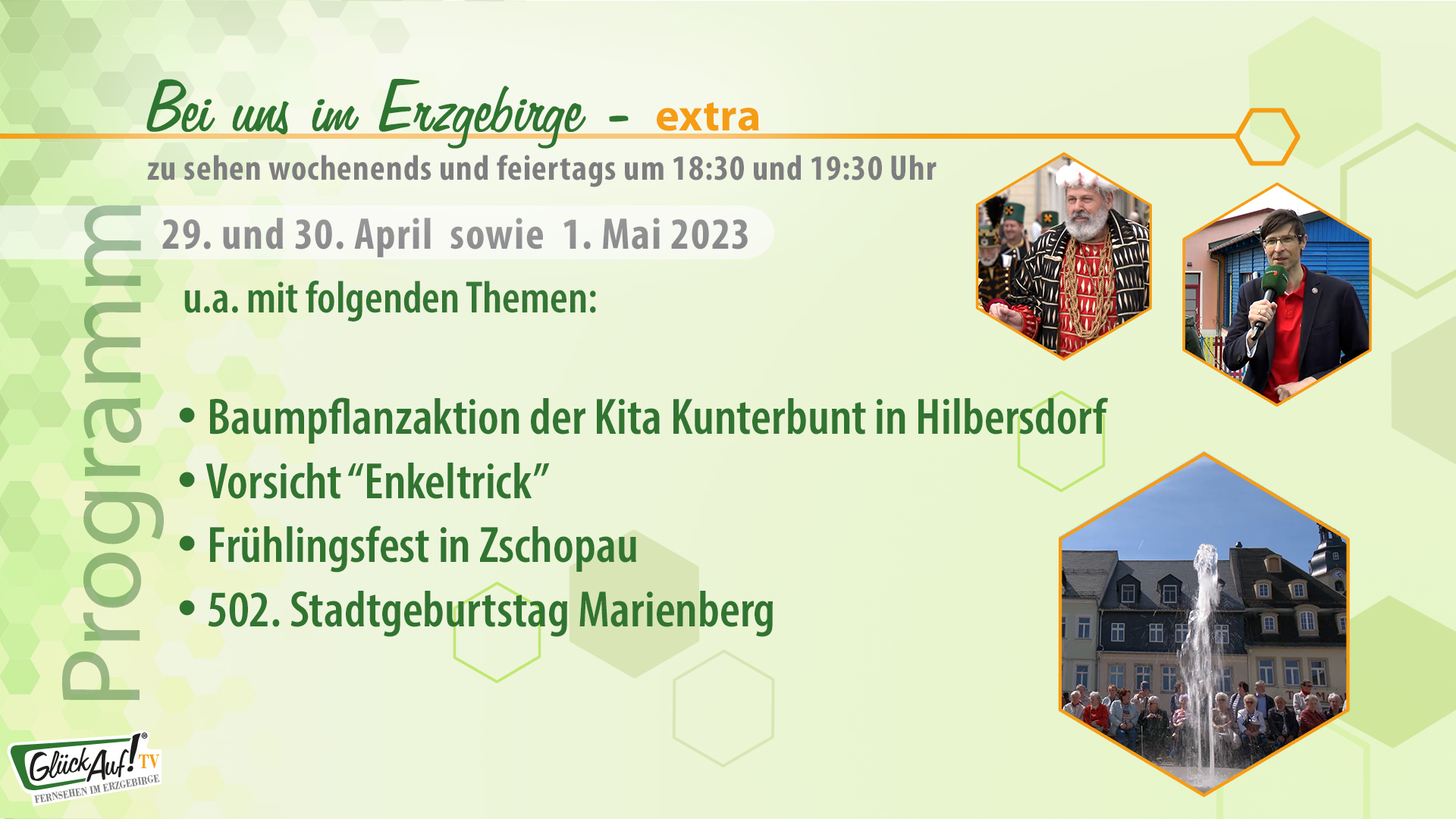 Bei uns im Erzgebirge - extra für das Wochenende der 17. Kalenderwoche 2023