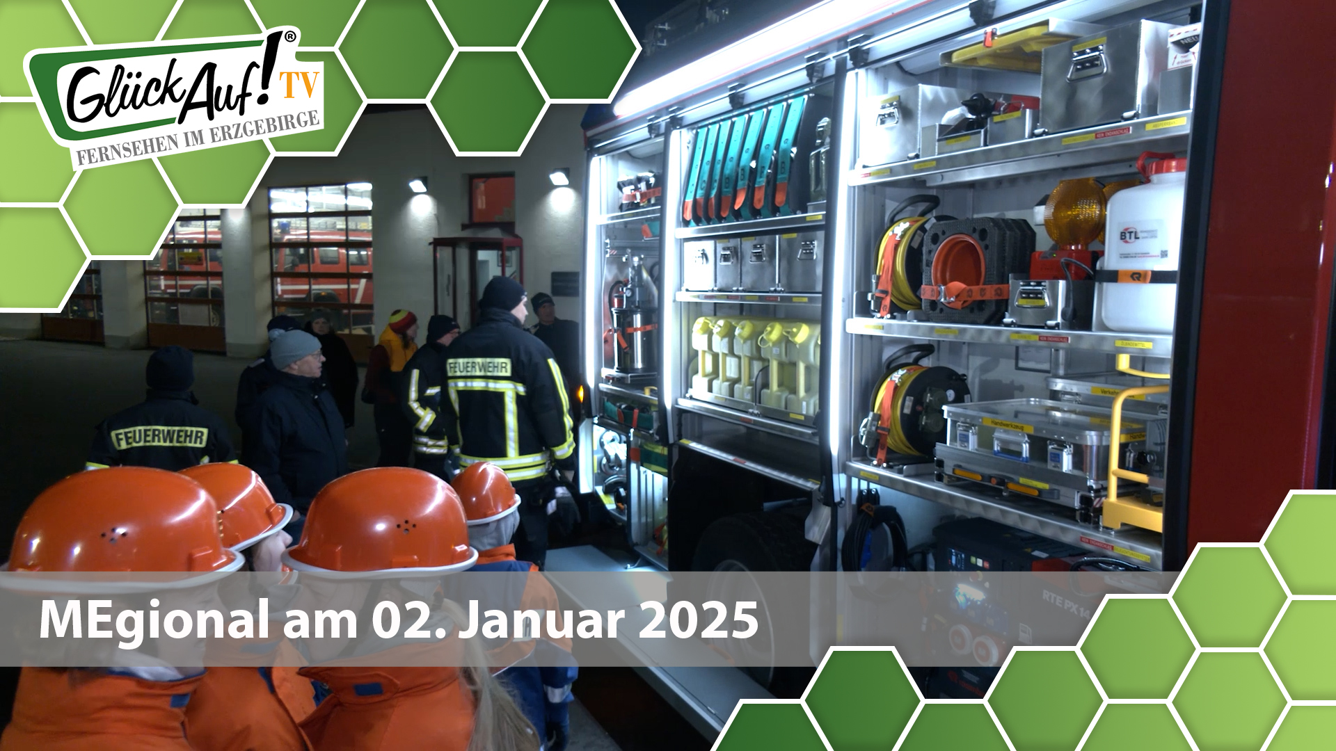 MEgional am 01. Januar 2024 mit Bildern vom neuen Löschgruppenfahrzeug in Freiberg