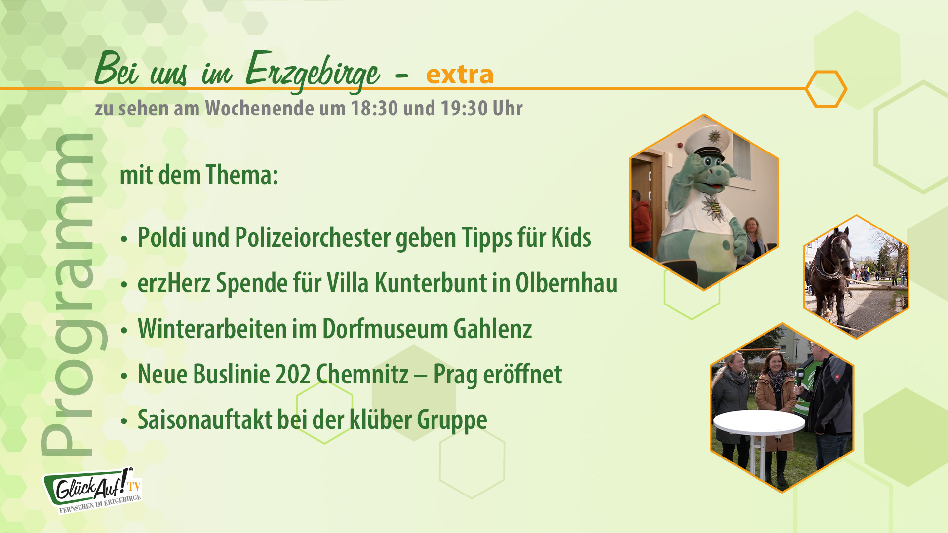 Bei uns im Erzgebirge - extra am 12.04. und 13.04. Bei uns im Erzgebirge - extra am 12.04. und 13.04.