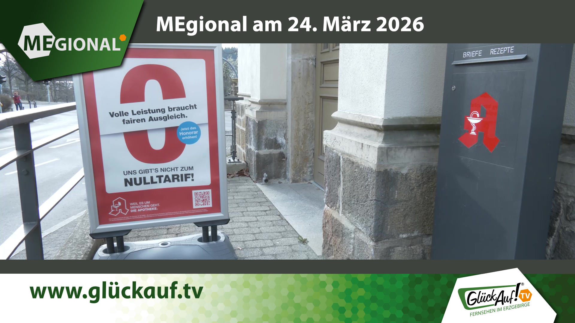 MEgional am 24. März mit dem Thema: Apotheken streiken – warum? MEgional am 24. März mit dem Thema: Apotheken streiken – warum?